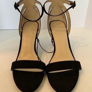 Nine west high heel shoes suede ankle strap black